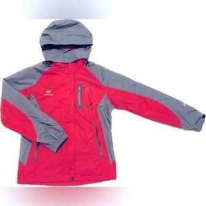 Women's Hooded Waterproof Jacket- lightweight Softshell sportswear Hot Pink XS